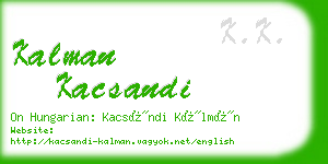 kalman kacsandi business card